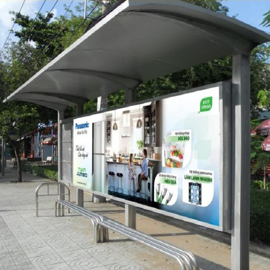 Uốn mái nhà chờ xe bus