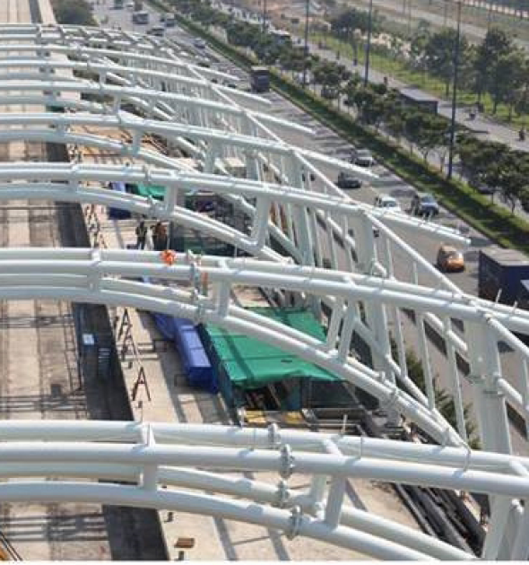 Nhà chờ Metro  ống 168 uốn vòm